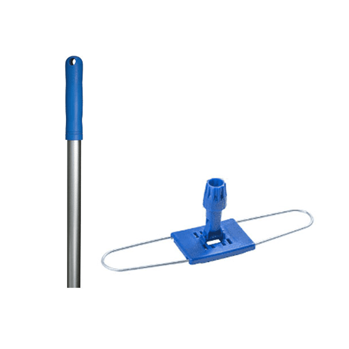 Conjunto Haste Metálica 40cm com Cabo de 140cm Azul Kunber